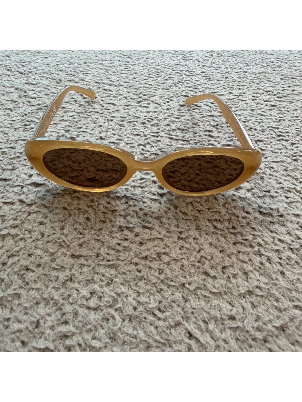 French Connection FC5833 Brown Oval Sunglasses Honey Amber Frame 51-21-142